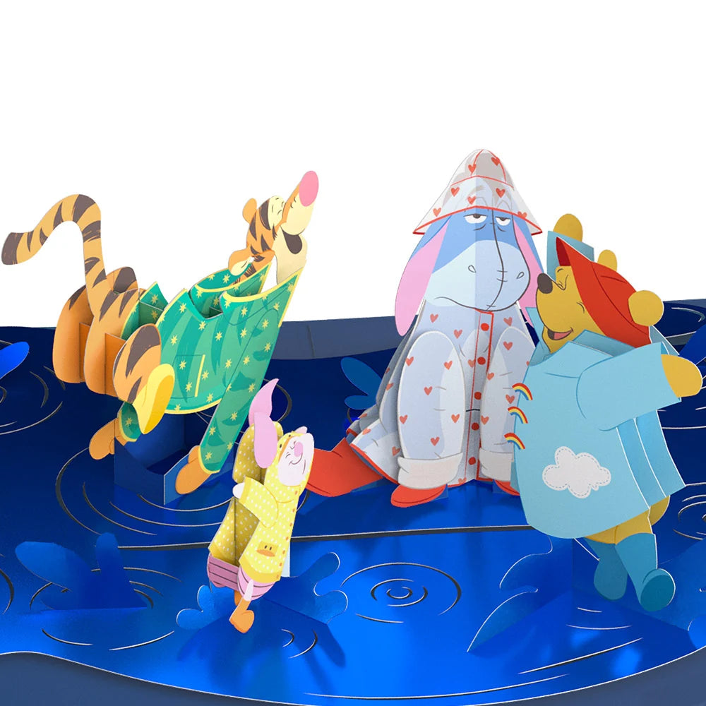 Disney's Winnie the Pooh Play in the Puddles Pop-Up Card