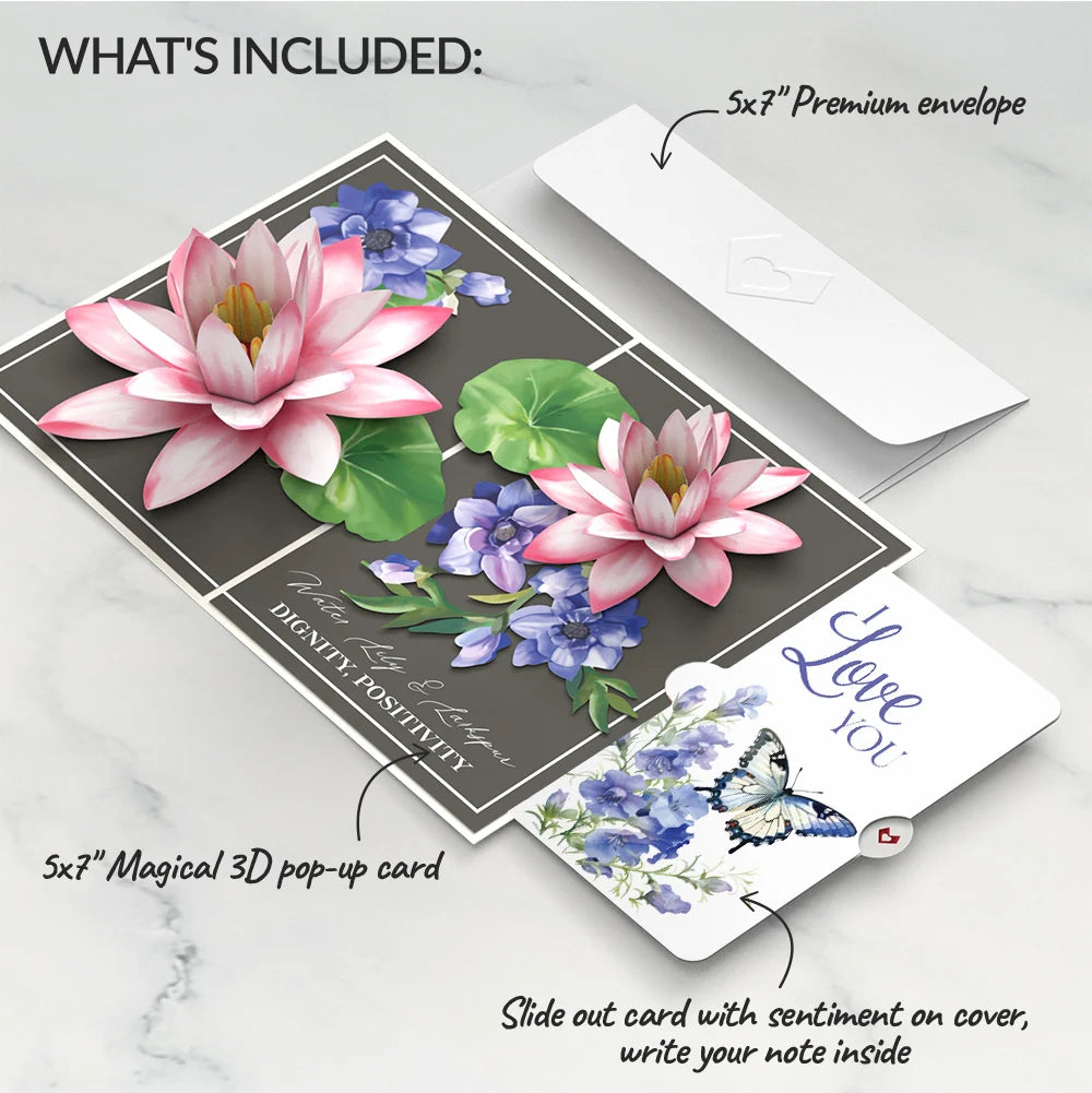 Born to Bloom: July Birth Month Flowers Love Pop-Up Card and Sentiment Set