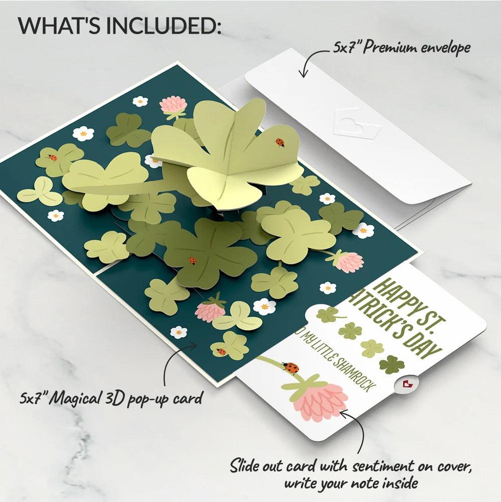 Shamrock Fields St. Patrick’s Day Pop-Up Card and Sentiment Set for Kid