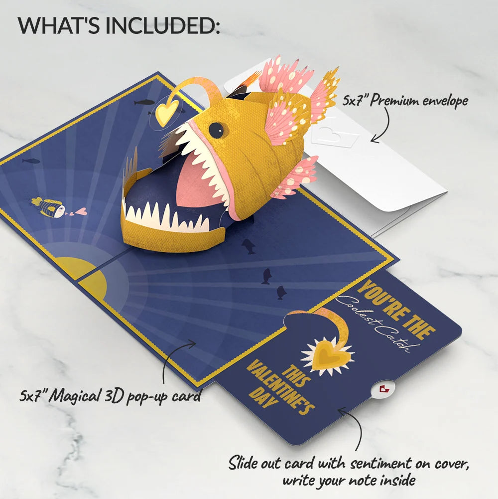 You Are My Sunshine Anglerfish Valentine Pop-Up Card and Angler Glow Sentiment Set