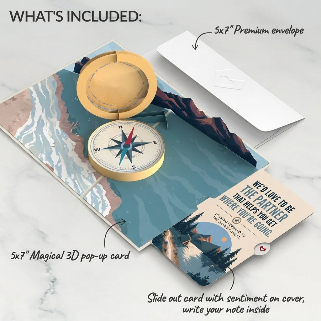 Classic Compass Pop-Up Card and The Journey Ahead Sentiment Set