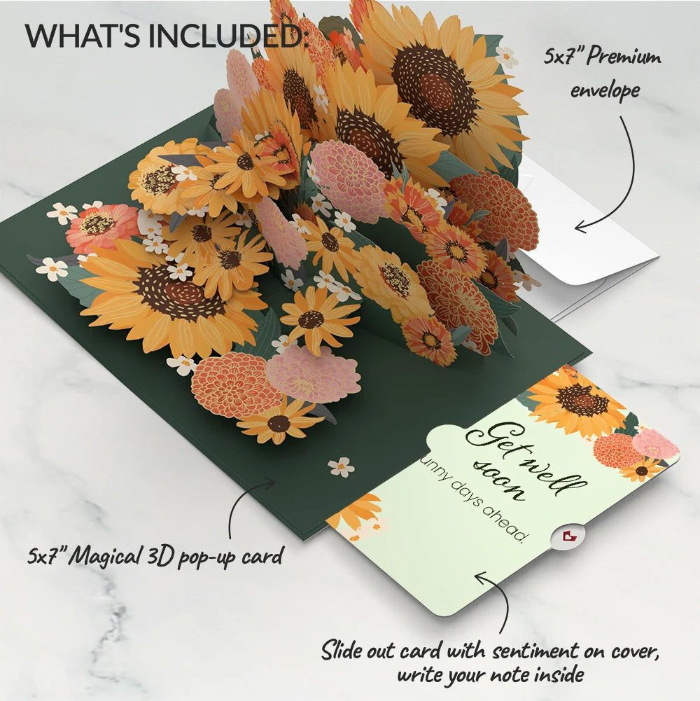 Radiant Sunflowers Get Well Soon Pop-Up Card and Sentiment Set