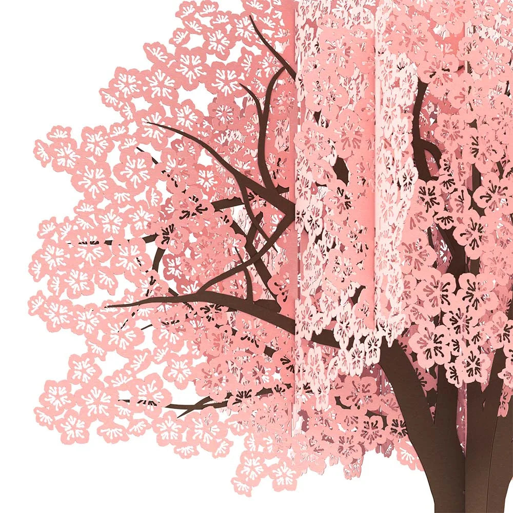 Cherry Blossom Poet Tree Pop-Up Paper Sculpture