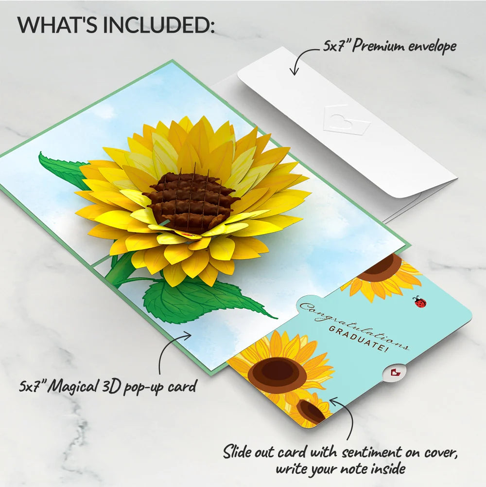 Sunflower Bloom Graduation Pop-Up Card and Sentiment Set