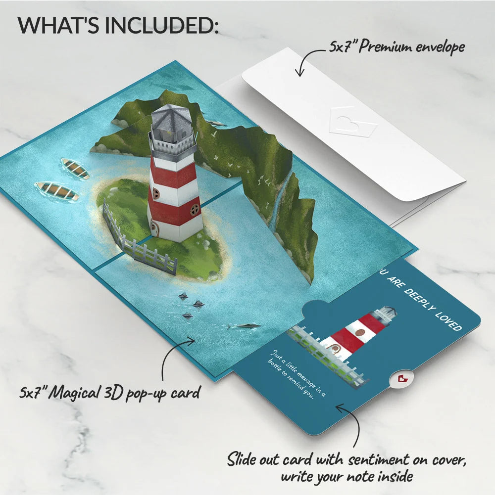 Coastal Lighthouse Love Pop-Up Card and Sentiment Set