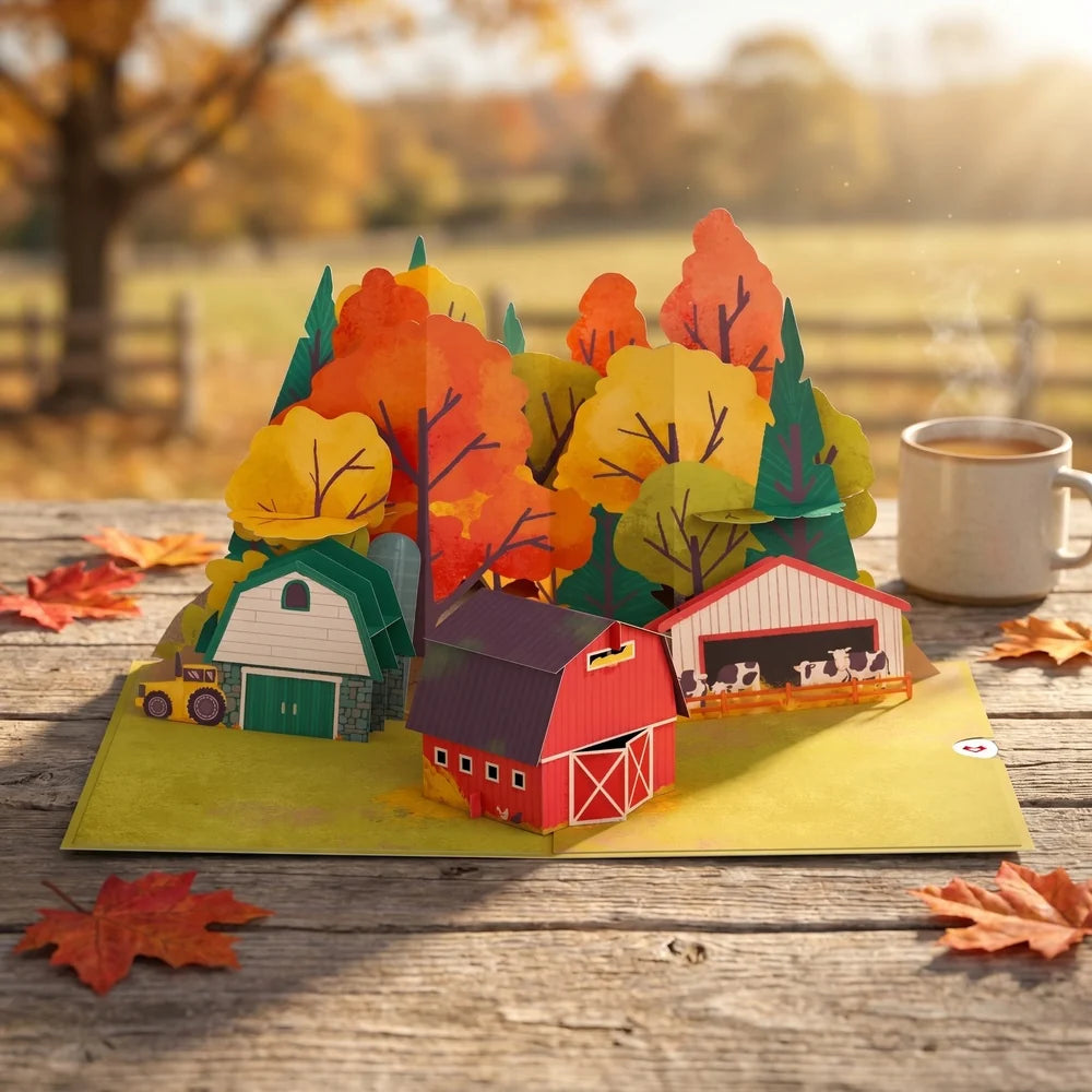 Fall Rustic Farm Pop-Up Card