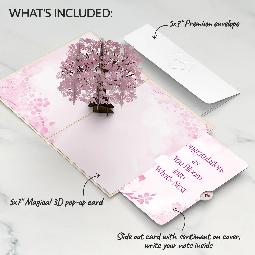 Cherry Blossom Congratulations Pop-Up Card and Sentiment Set