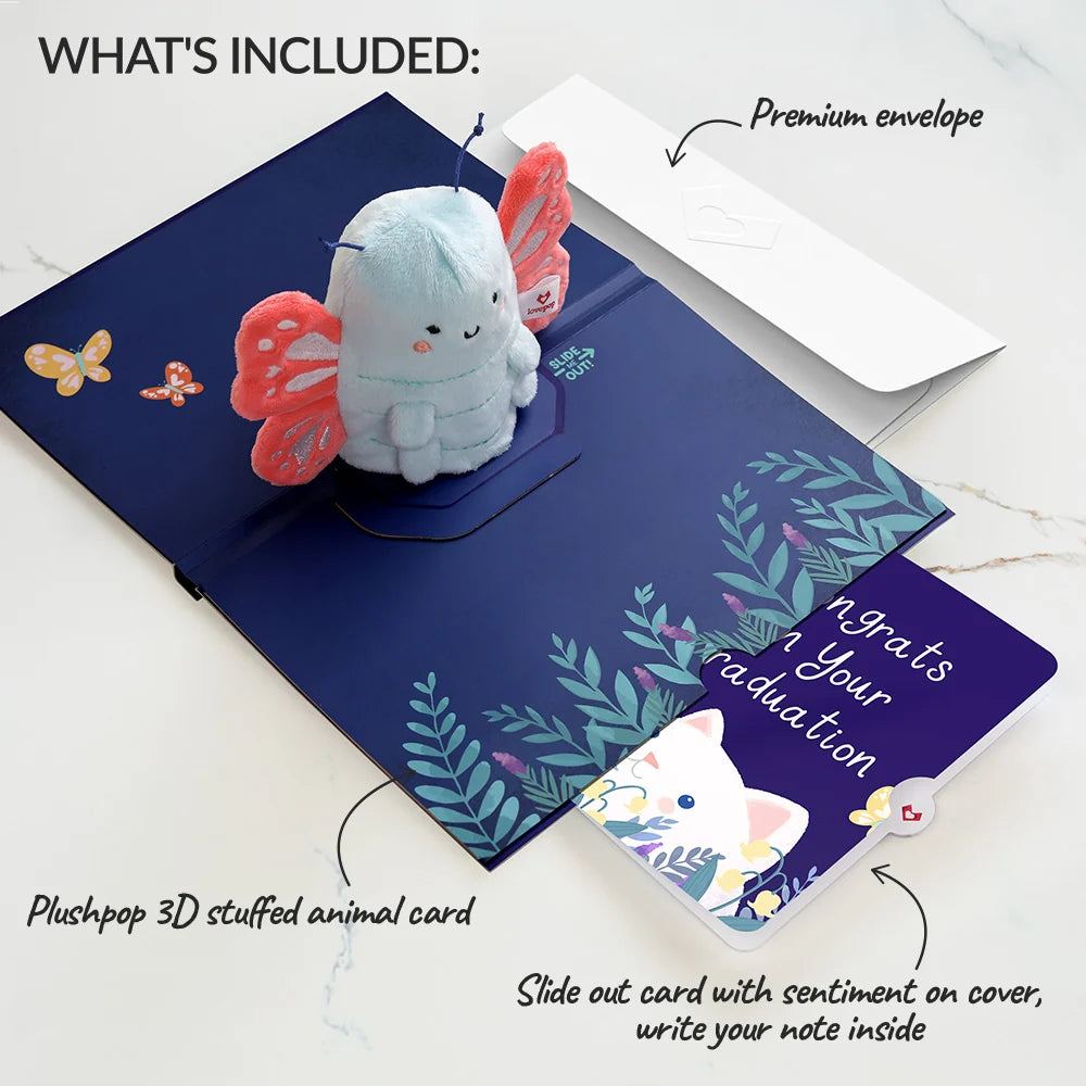 'Hi!' Butterfly Graduations Plushpop Card and Sentiment Set
