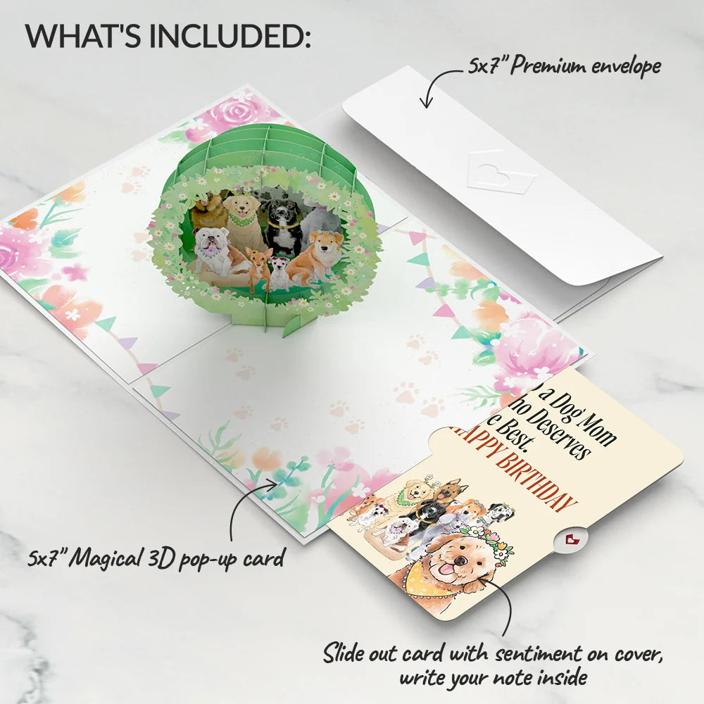 Dog Mom Birthday Pop-Up Card and Sentiment Set