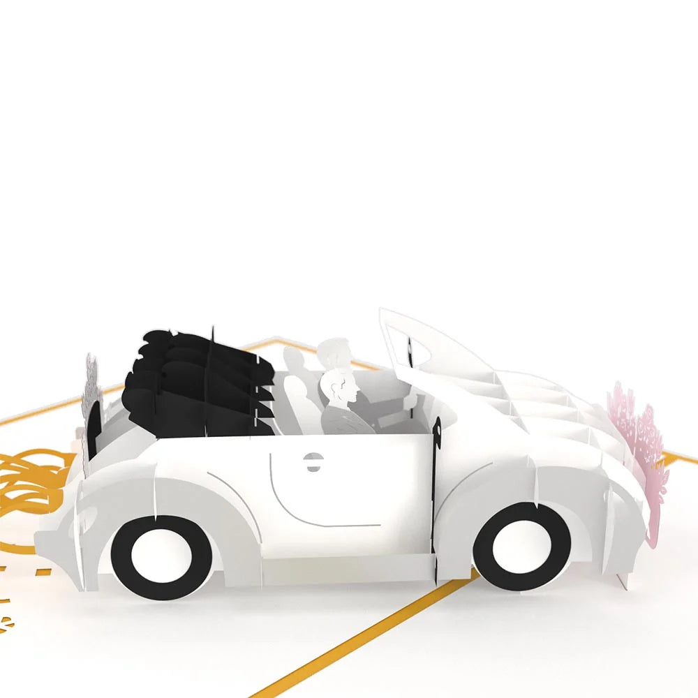 Wedding Car Grooms Pop-Up Card