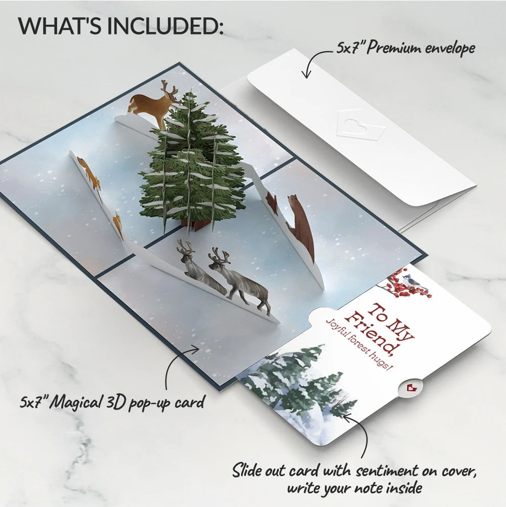 Winter's Eve Vigil Pop-Up Card and Sentiment Set for Friend