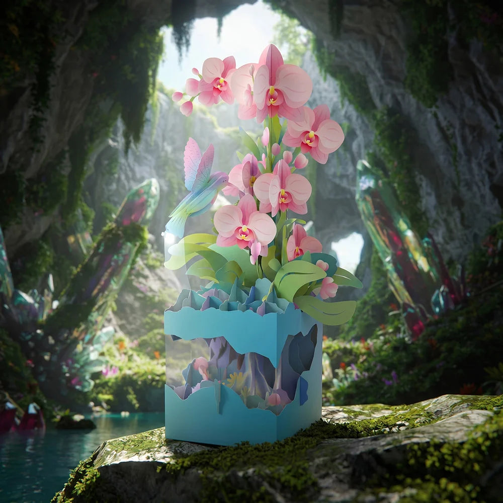 Hummingbird Unboxed Pop-Up Paper Sculpture