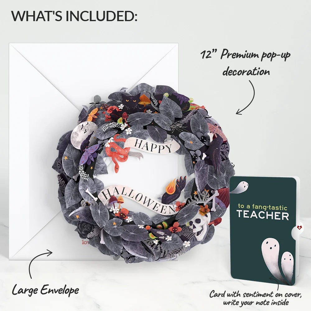 Enchantingly Eerie Halloween Wreath and Sentiment Set for Teacher