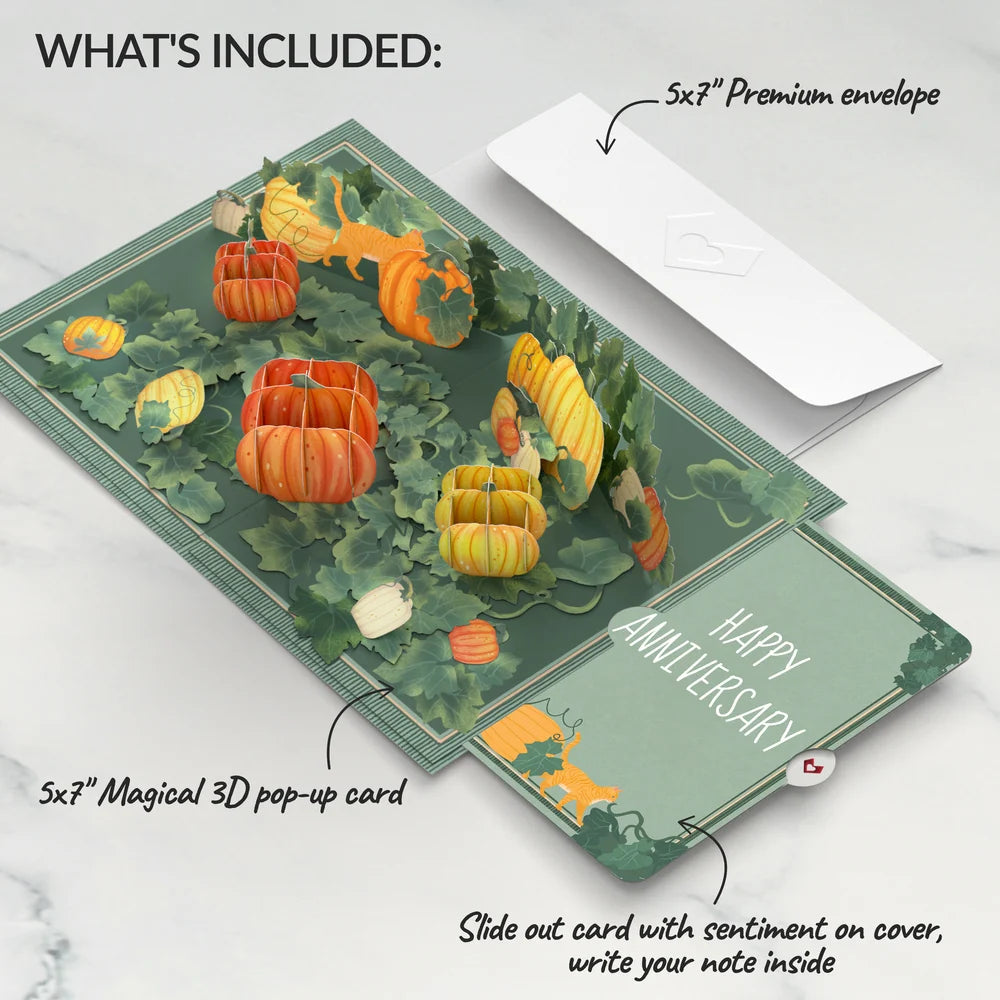 Happy Fall Pumpkin Patch Anniversary Pop-Up Card and Sentiment Set