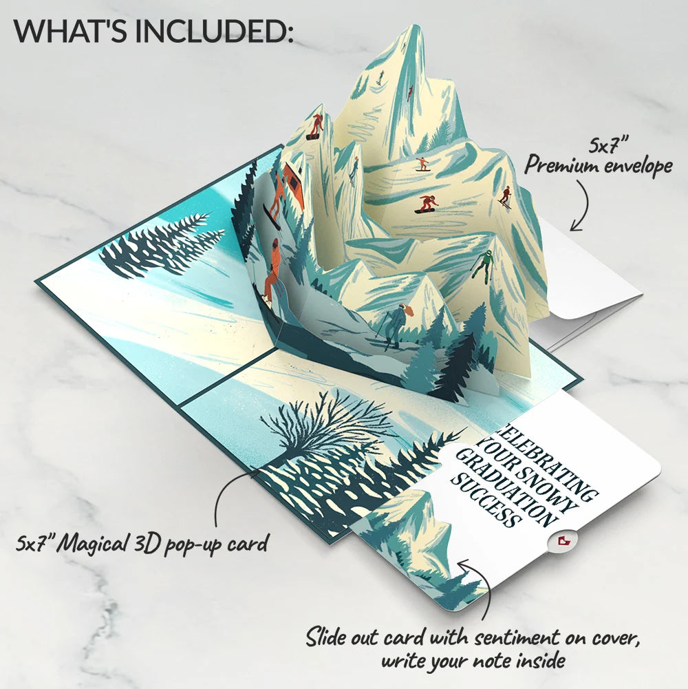 Mountain Ski Adventure Graduation Pop-Up Card and Sentiment Set