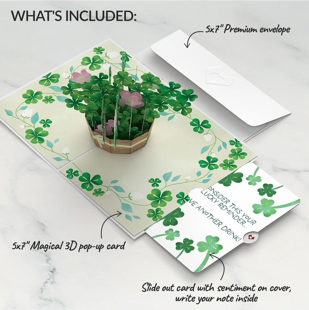 Shamrock Basket St. Patrick’s Day Pop-Up Card and Shamrock Cheers Sentiment Set