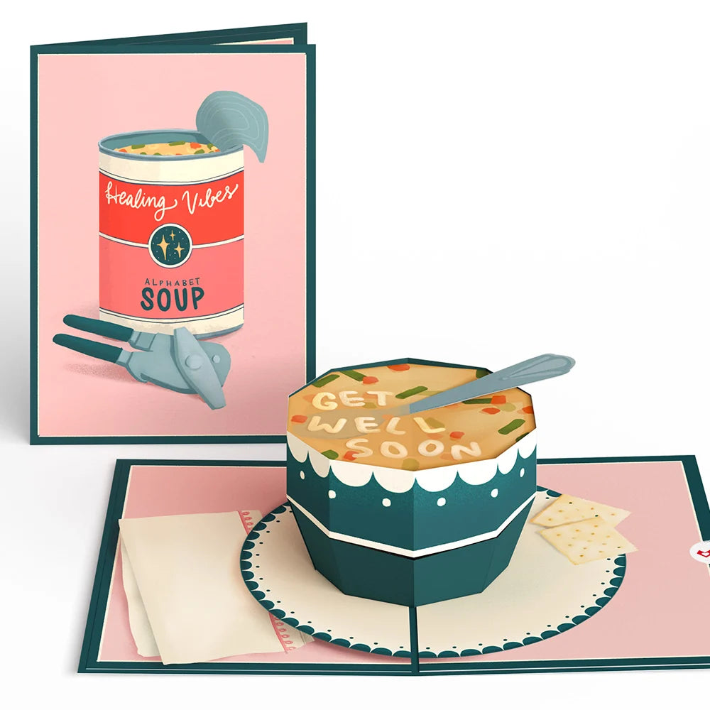 Get Well Soon Pop-Up Card & Bouquet Bundle
