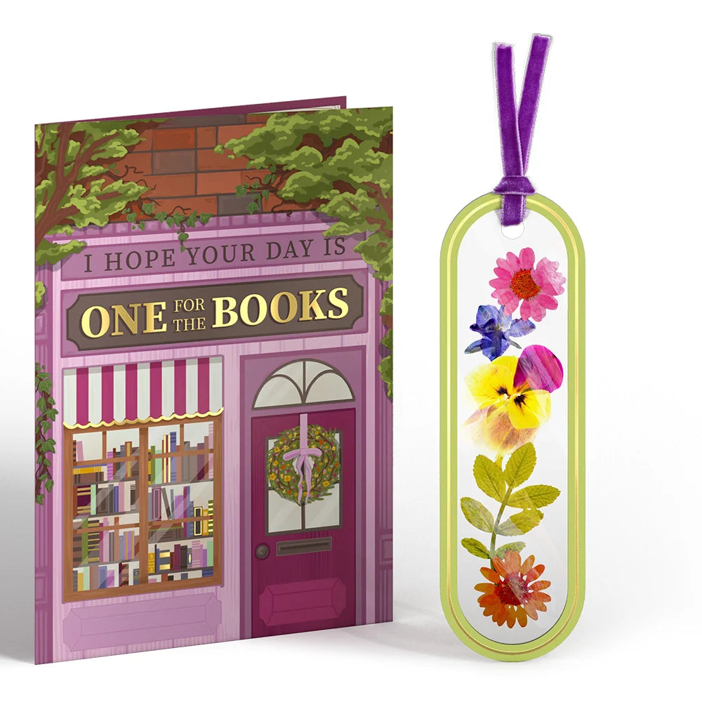 One for the Books Petal Pressed™ Bookmark Card