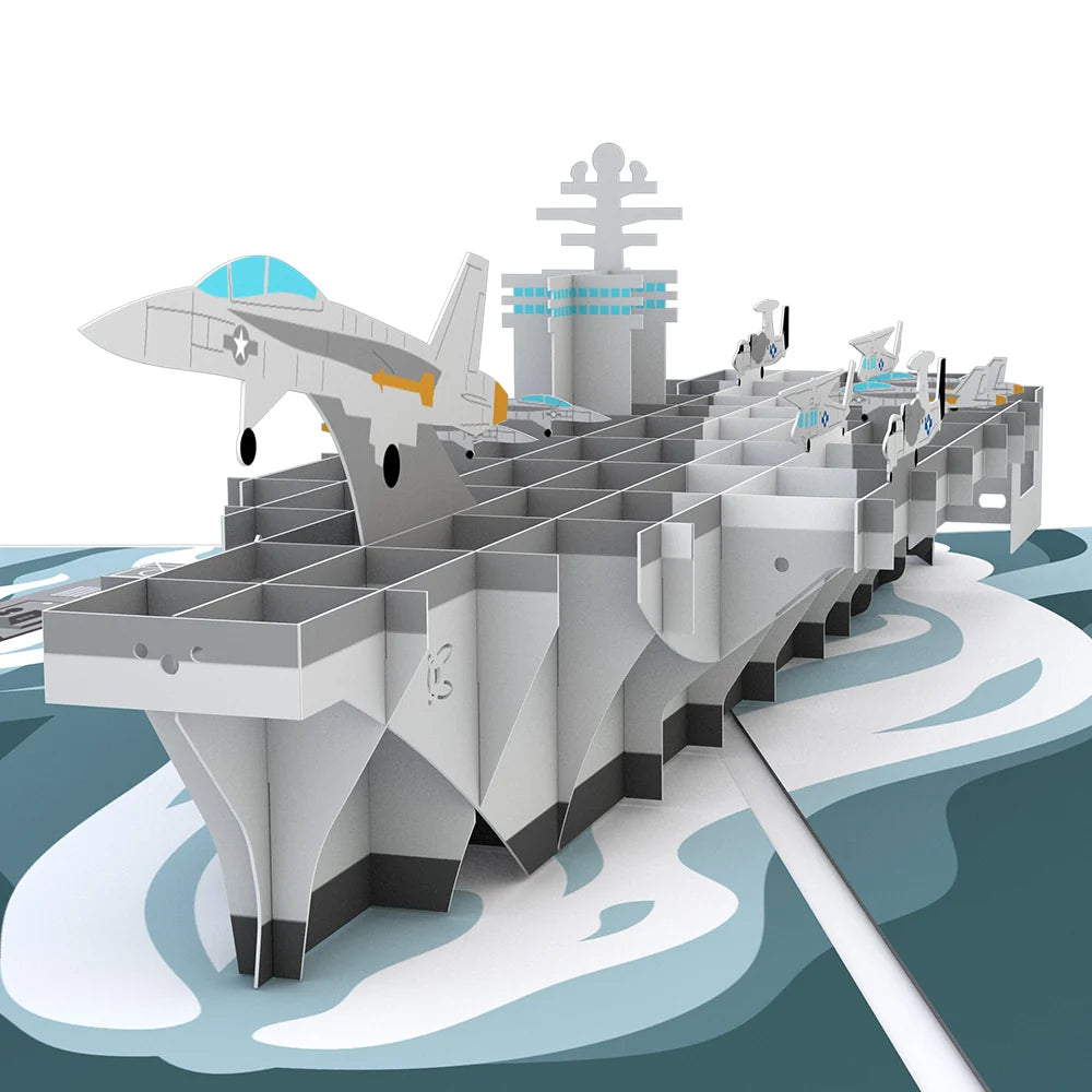 U.S. Aircraft Carrier Pop-Up Card