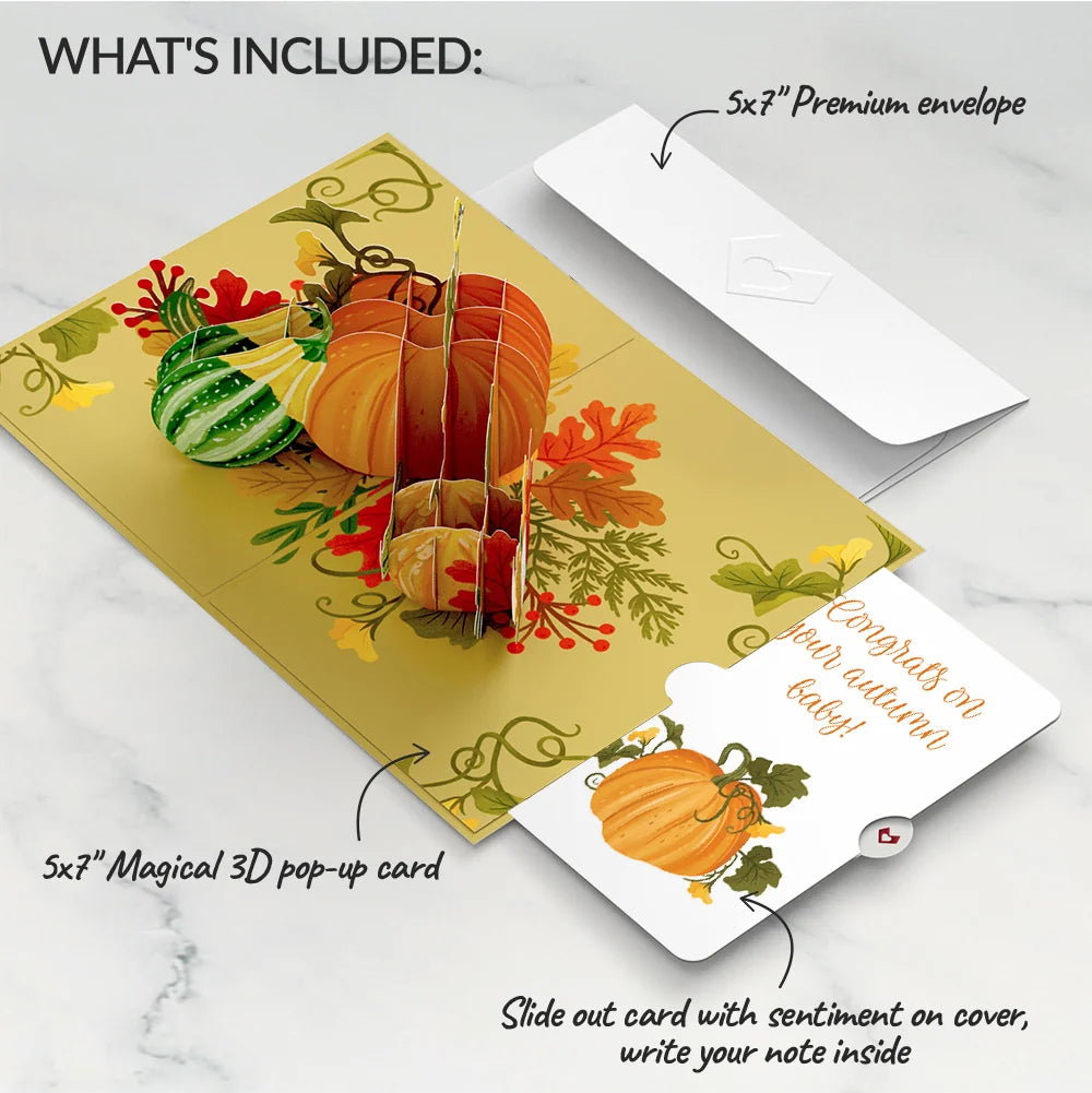 Fall is in the Air New Baby Pop-Up Card and Sentiment Set