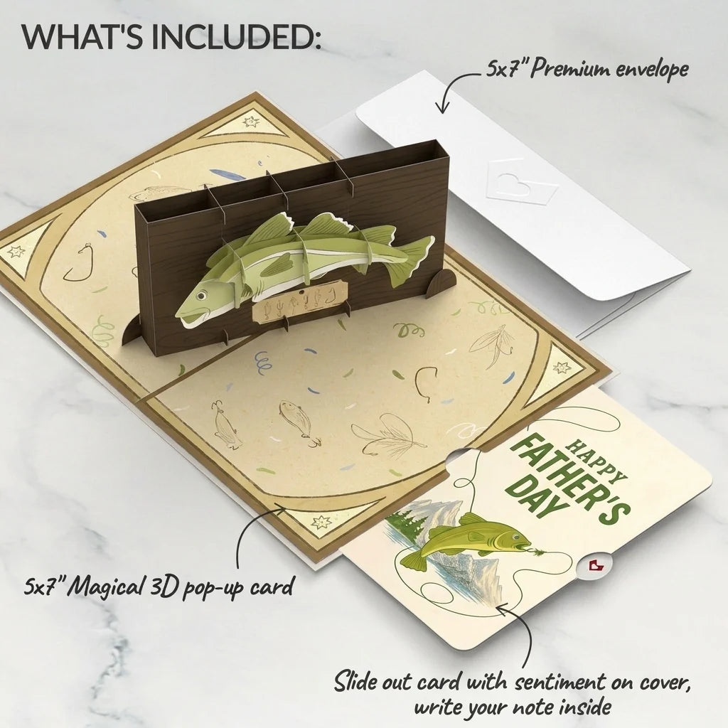 Cod Plaque Father's Day Pop-Up Card and Sentiment Set