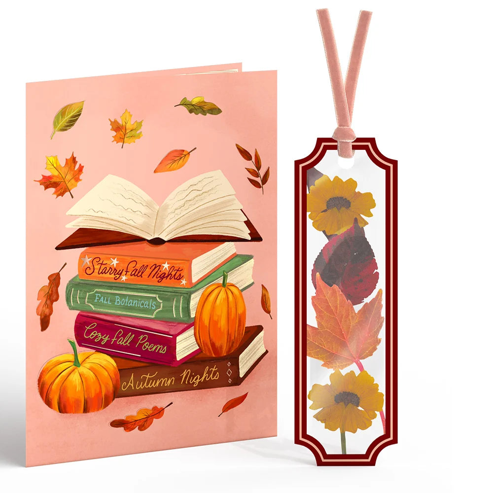 Cozy Fall Petal Pressed™ Bookmark Card