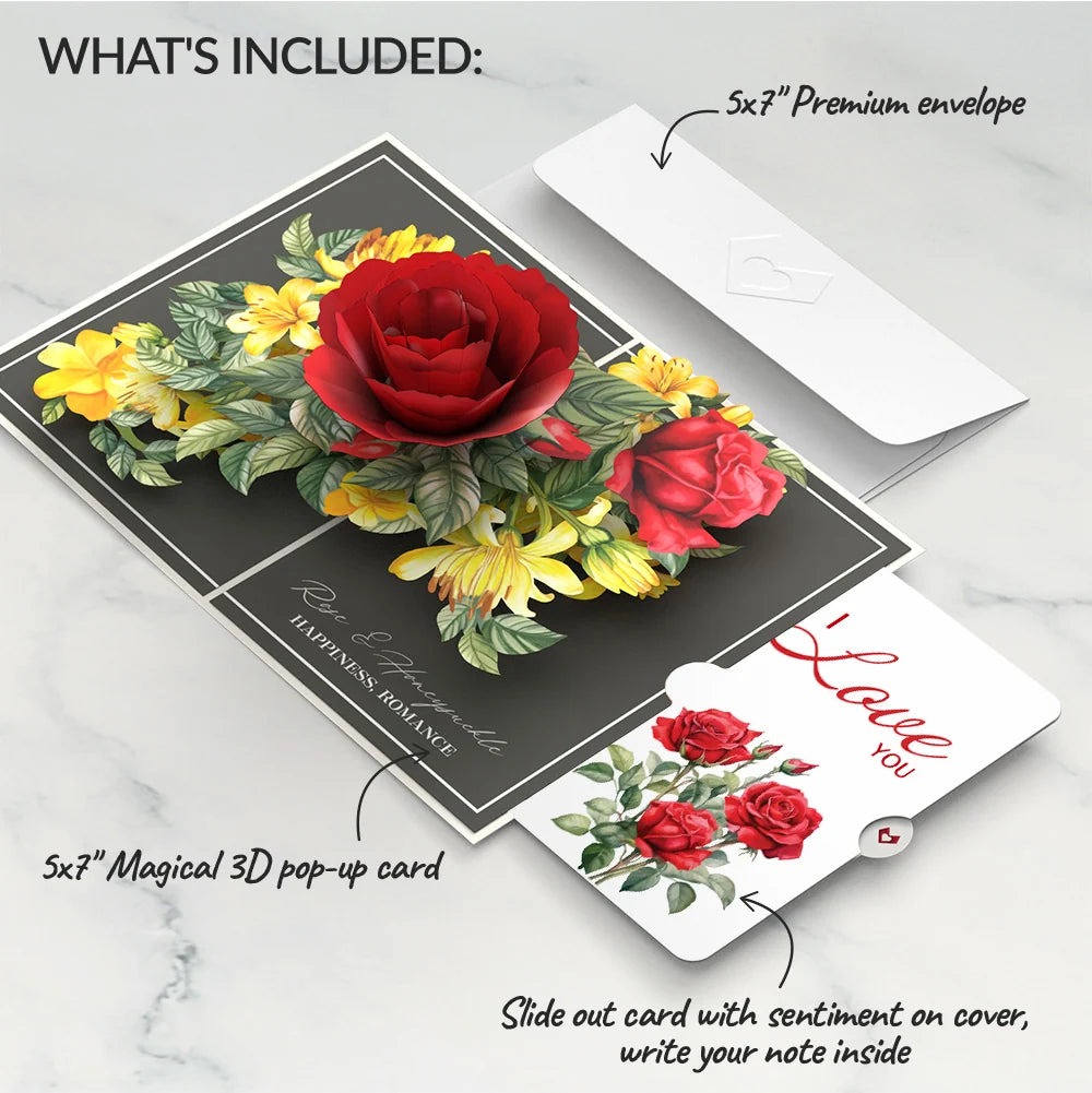 Born to Bloom: June Birth Month Flowers Love Pop-Up Card and Sentiment Set