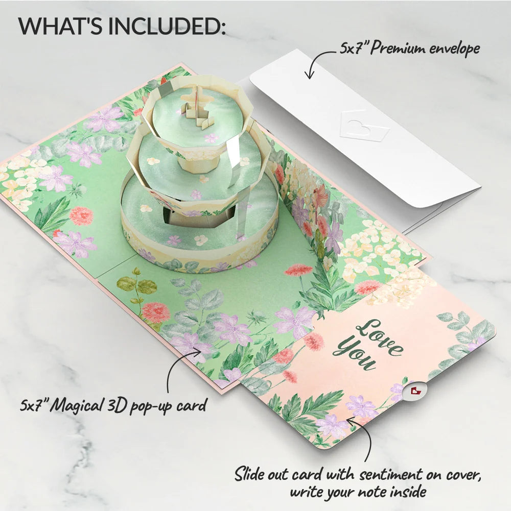 Cardinals in the Garden Love Pop-Up Card and Sentiment Set