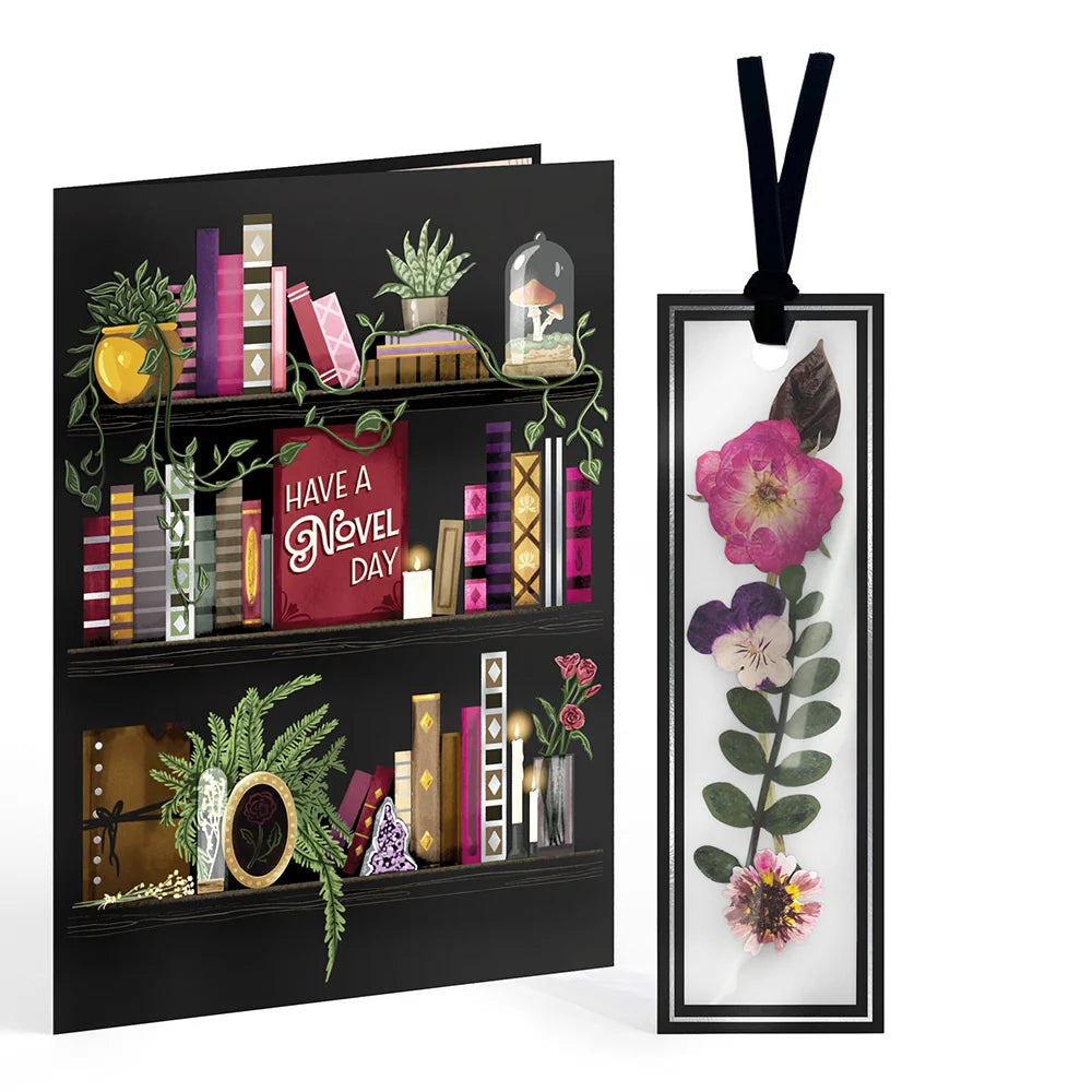 Novel Day Petal Pressed™ Bookmark Card