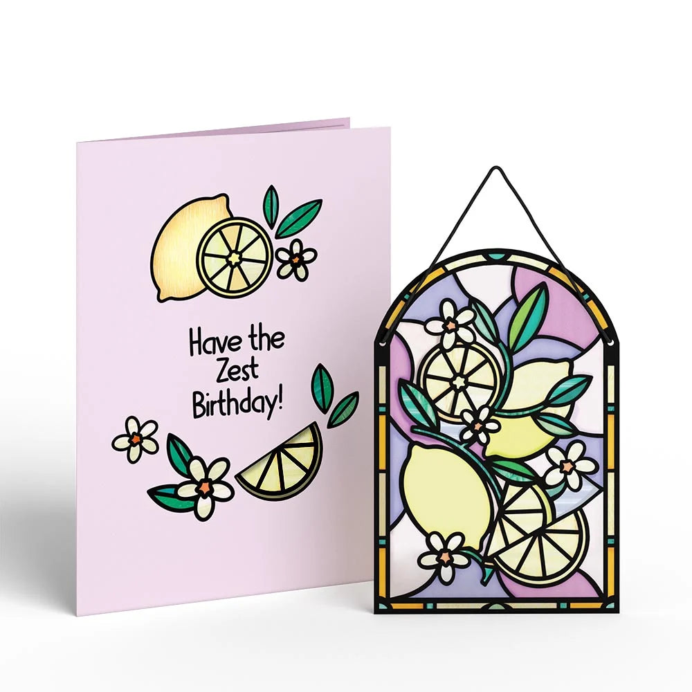 Have The Zest Birthday Suncatcher Card & Pop-Up Bouquet Bundle