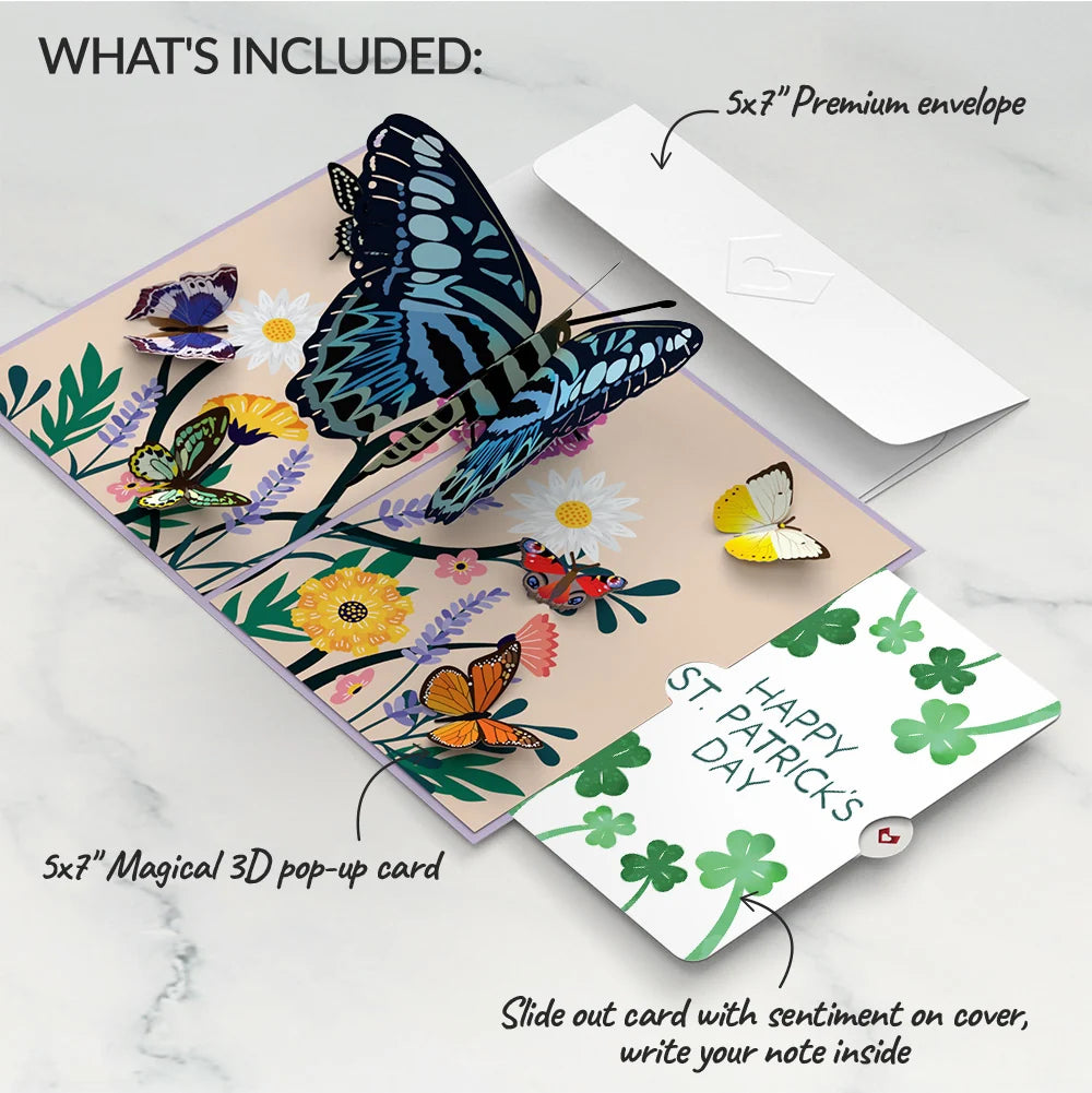 Garden Butterflies St. Patrick’s Day Pop-Up Card and Sentiment Set