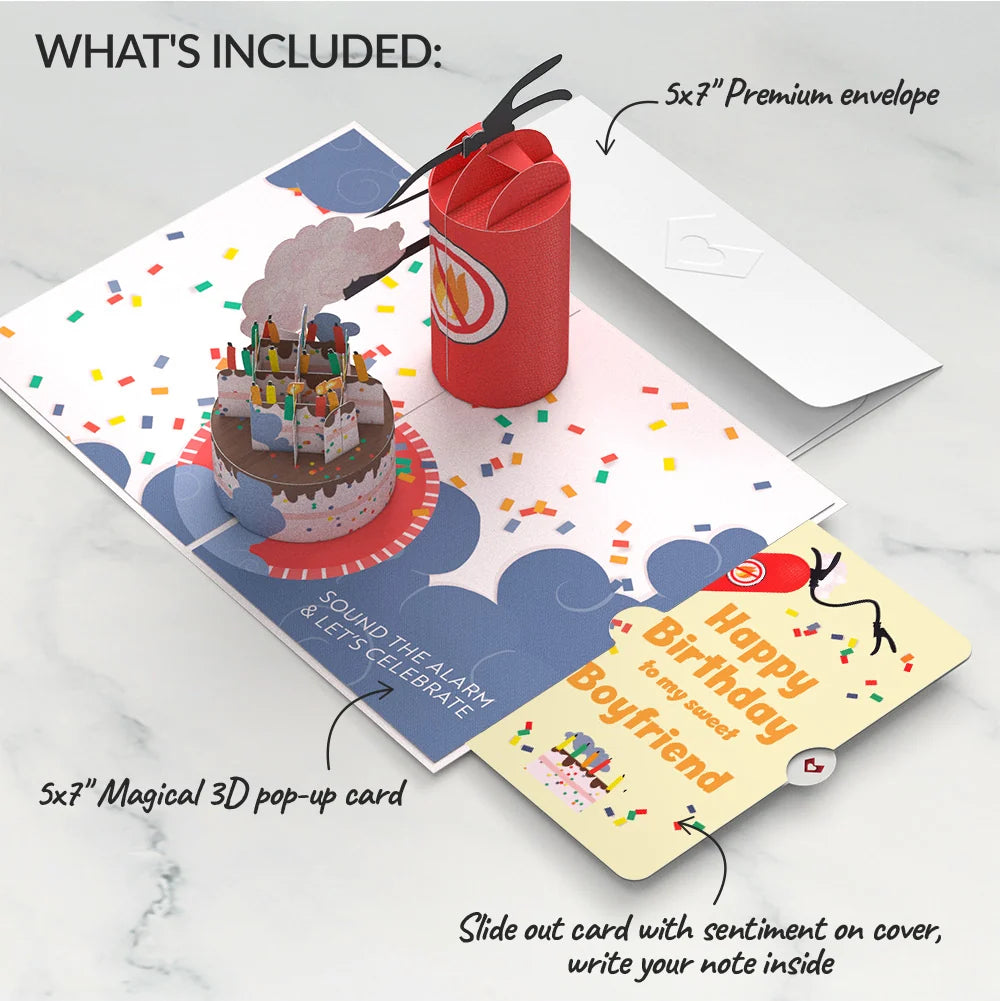 Holy Smokes You're Old Birthday Pop-Up Card and Sentiment Set for Boyfriend