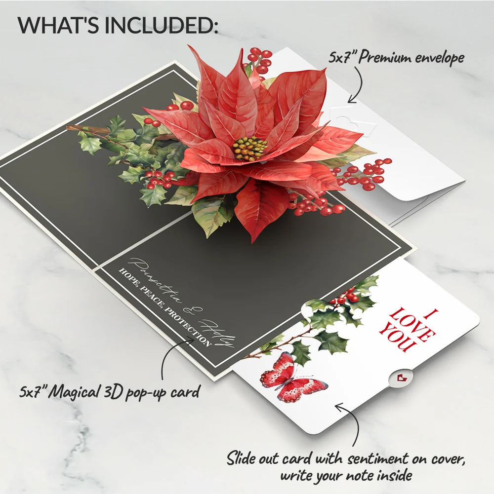 Born to Bloom: December Birth Month Flowers Love Pop-Up Card and Sentiment Set