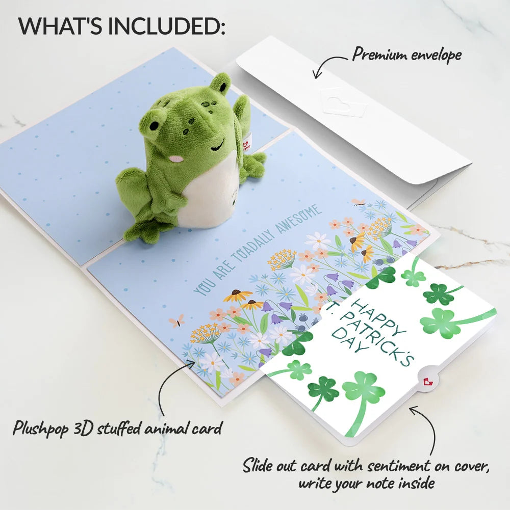 'Toadally Awesome' St. Patrick’s Day Plushpop Card and Shamrock Sprigs Sentiment Set