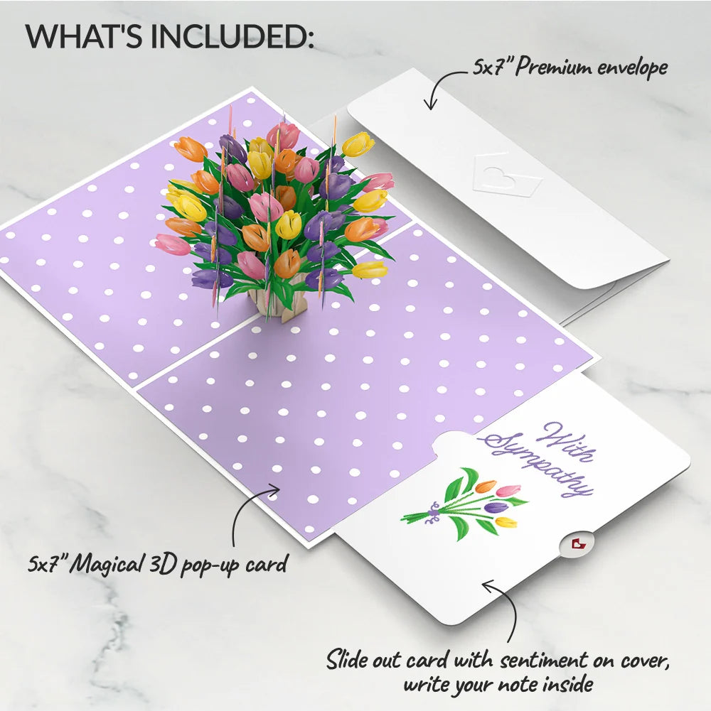 Tulips Sympathy Pop-Up Card and Sentiment Set