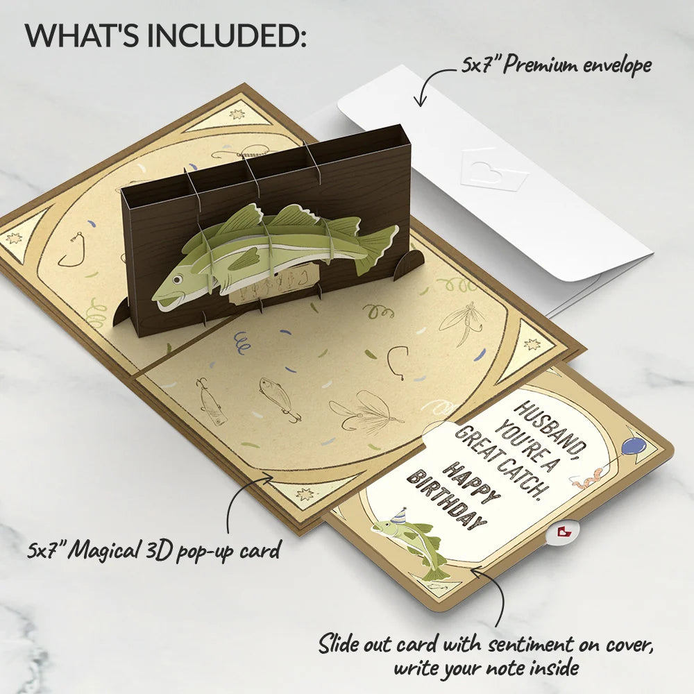 Cod Plaque Birthday Pop-Up Card and Sentiment Set for Husband