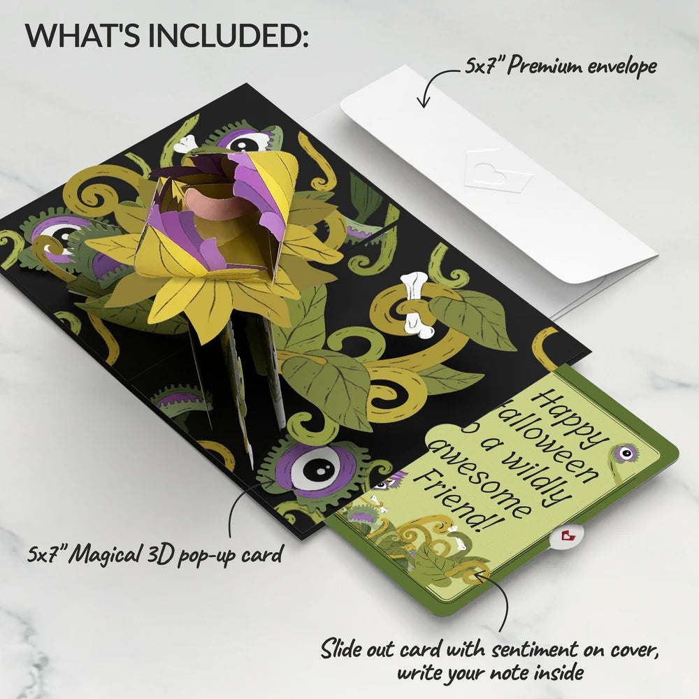 Creepiest Greetings Halloween Venus Flytrap Pop-Up Card and Wildly Awesome Sentiment Set