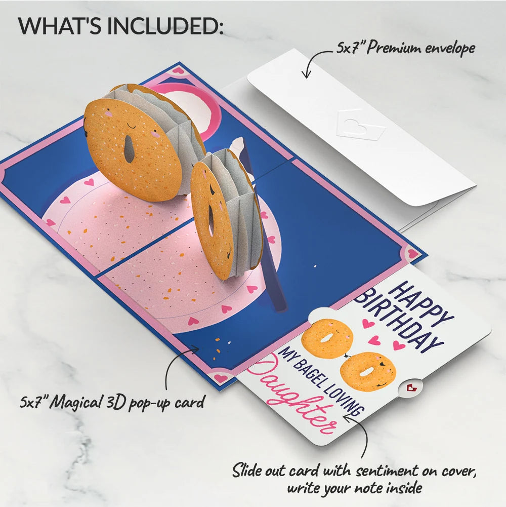 You Are My Everything Bagel Birthday Pop-Up Card and Sentiment Set for Daughter