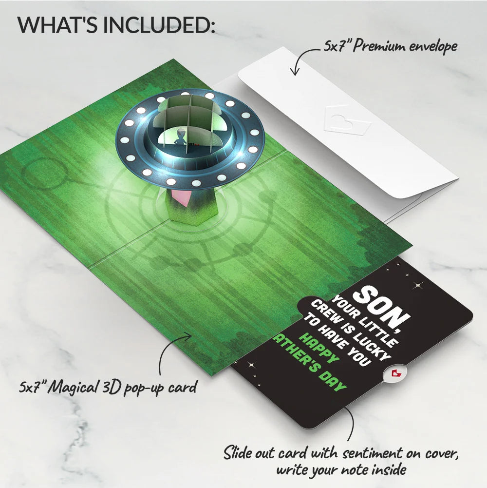 You've Abducted My Heart Father’s Day Light-Up Pop-Up Card and Sentiment Set for Son