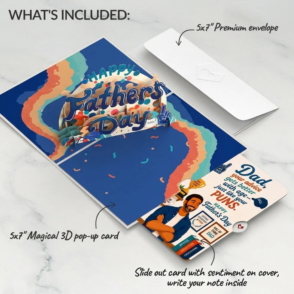 Awesome Dad Father's Day Pop-Up Card and Sentiment Set for Dad