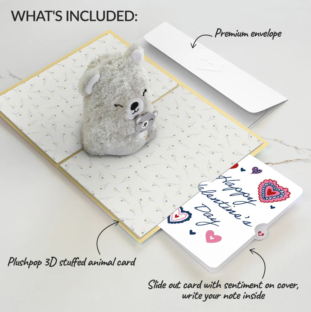 'Love You Most' Mama Bear Valentine Plushpop Card and Sentiment Set