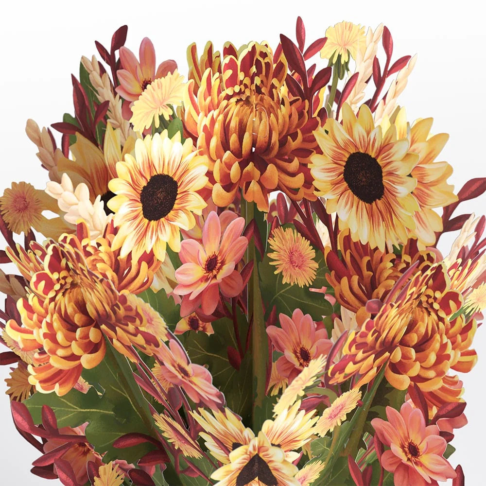 Thanksgiving Gratitude Pop-Up Card & Bouquet Bundle