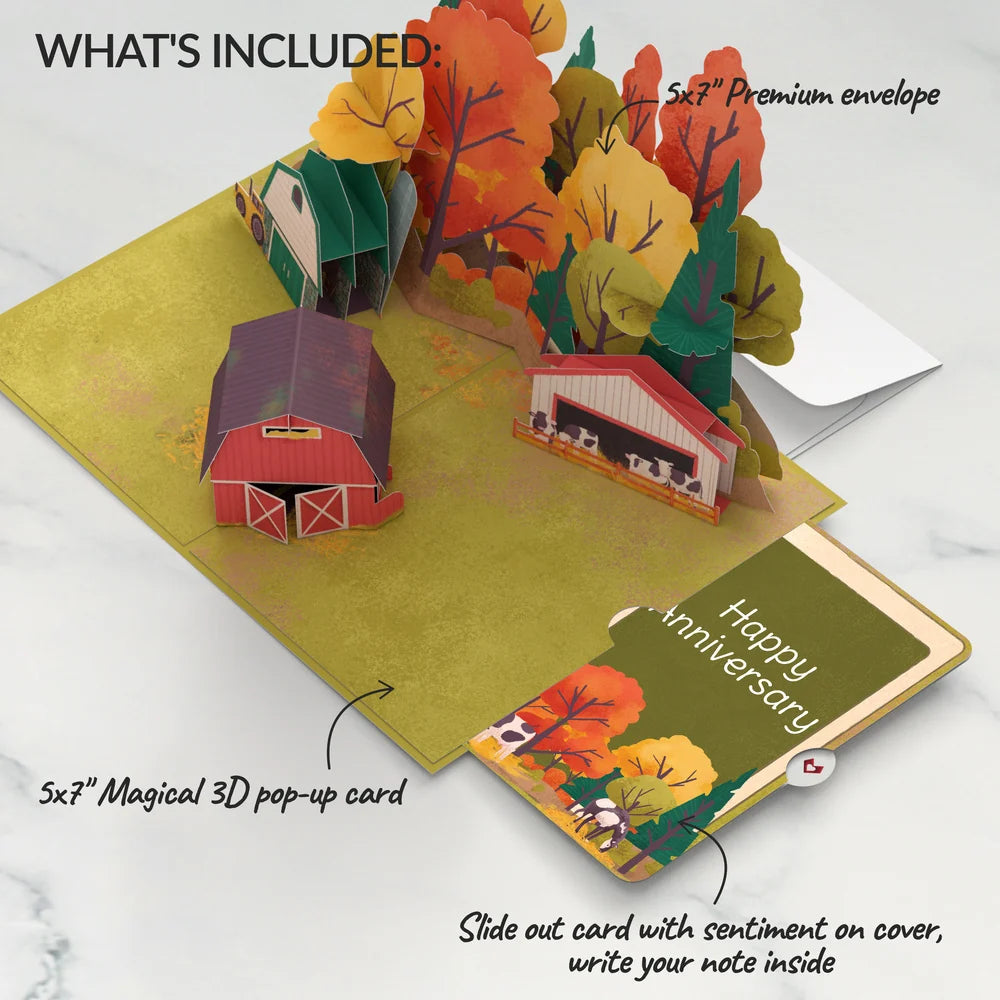 Fall Rustic Farm Anniversary Pop-Up Card and Sentiment Set