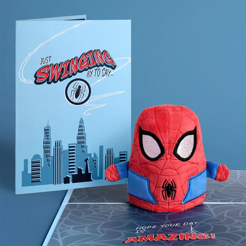 Marvel’s Spider-Man Plushpop Card & Flower Buds Bouquet Bundle