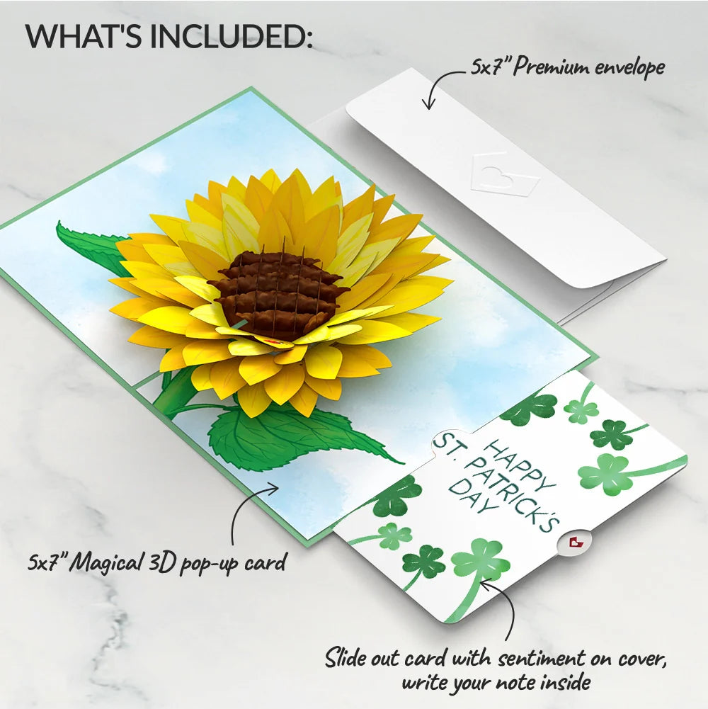 Sunflower Bloom St. Patrick’s Day Pop-Up Card and Sentiment Set