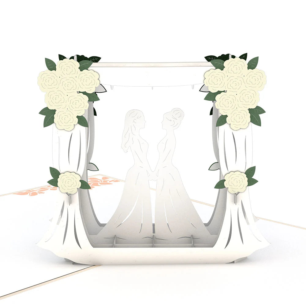 Wedding Couple Same Sex Female Pop-Up Card