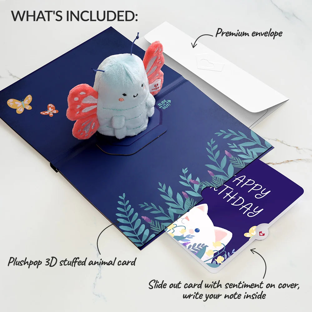 'Hi!' Butterfly Birthday Plushpop Card and Sentiment Set