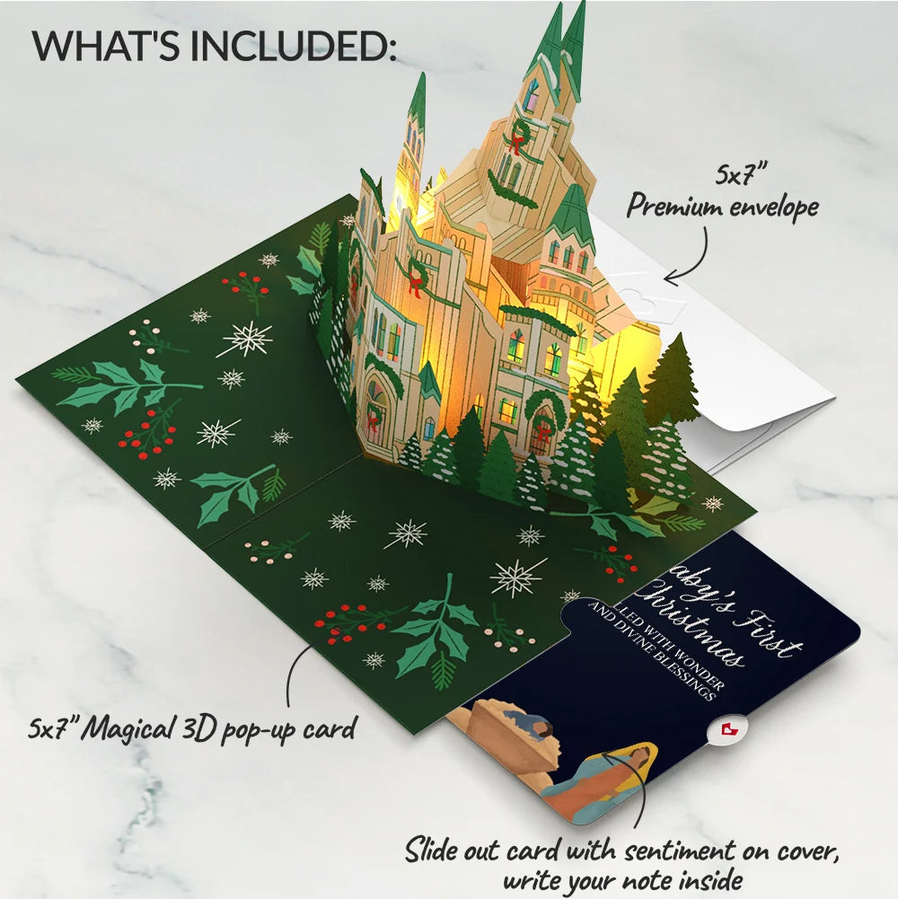 Let Heaven & Nature Sing Christmas Music and Lights Pop-Up Card and Sentiment Set for Baby