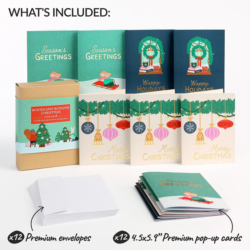 Woodland Wonder Christmas Box Set (Assorted 12-pack): Paperpop® Card
