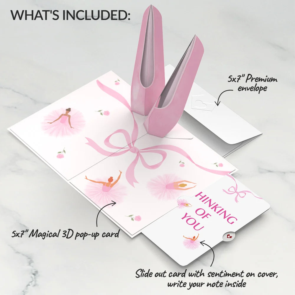 Ballet Slippers Thinking of You Pop-Up Card and Sentiment Set